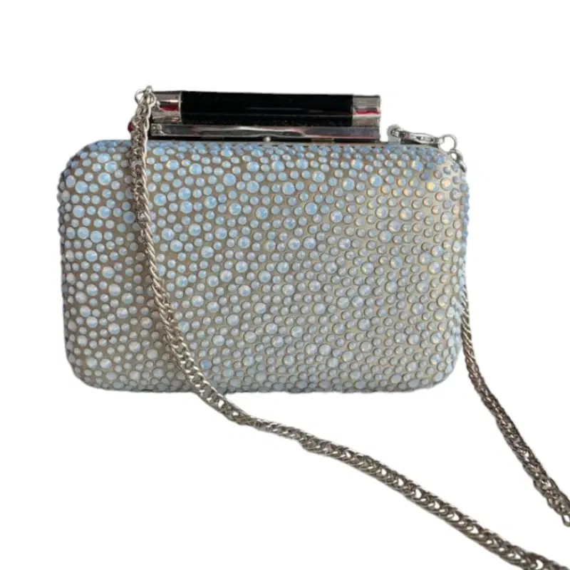 Diane von Furstenberg Tonda Crystal and Leather Clutch