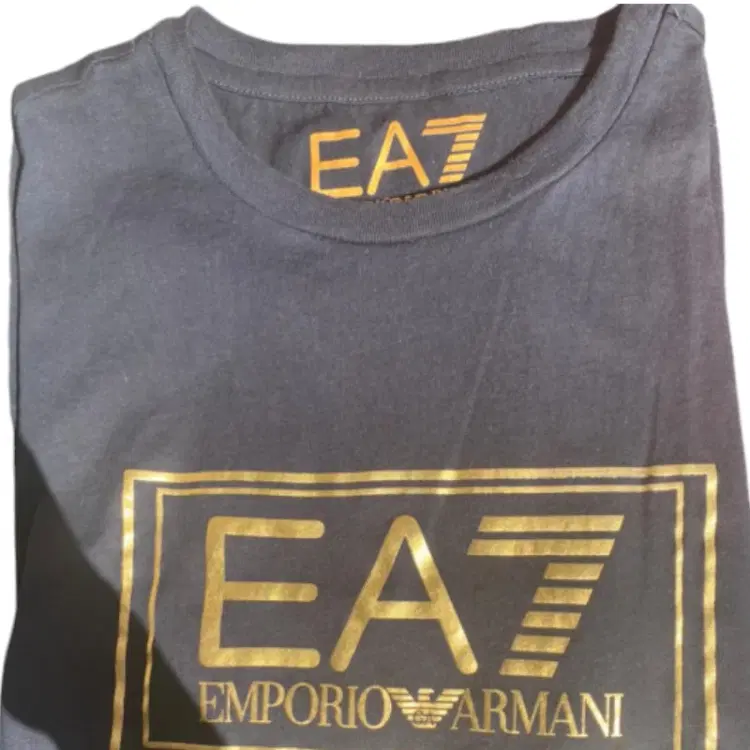 Emporio Armani Neck Typographic Print T-shirt-Hover-Image