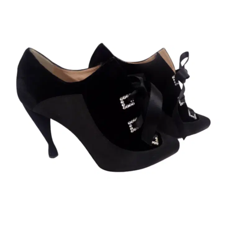 Emporio Armani Black Suede Lace up Boots-Hover-Image