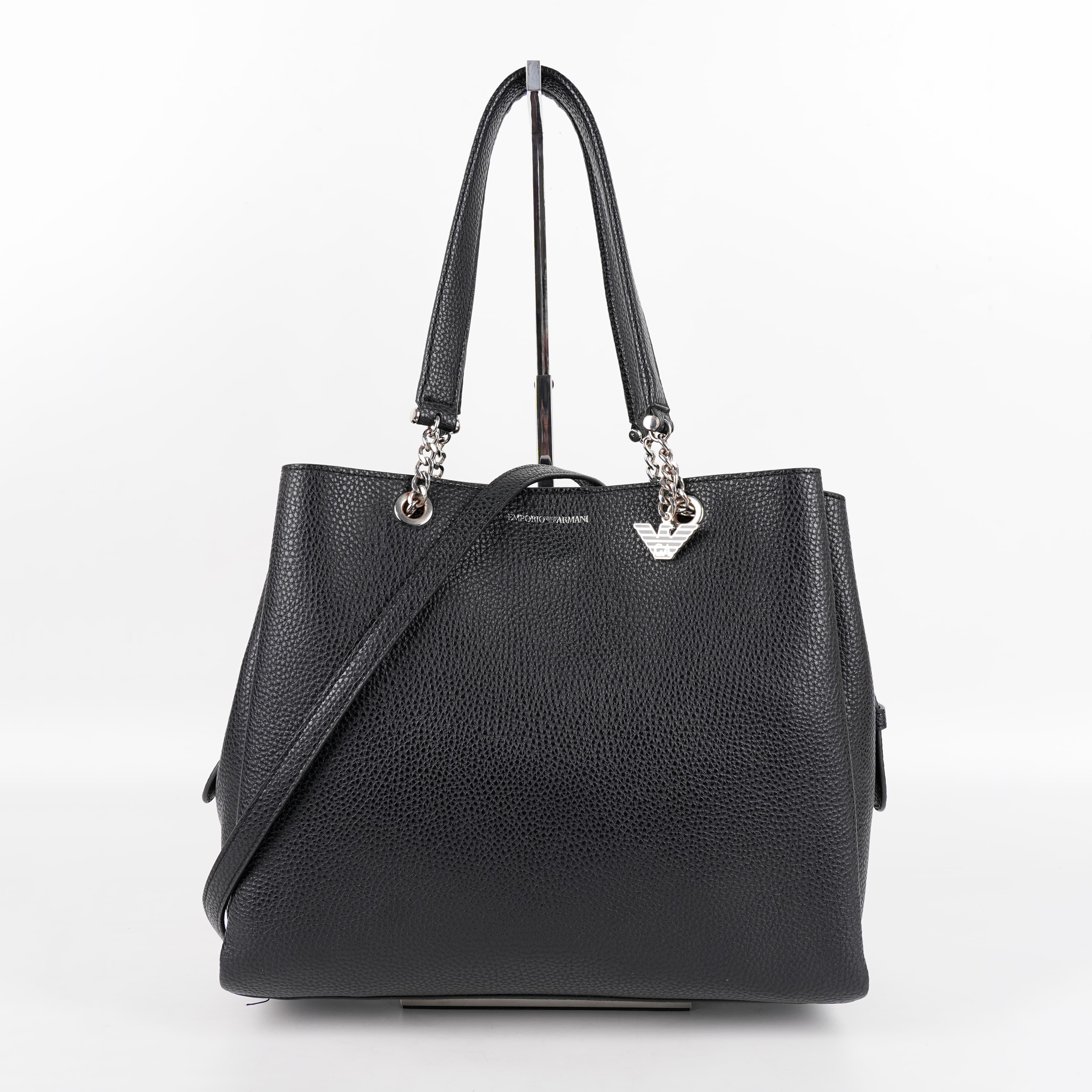Emporio Armani Annie Small Eagle Logo Tote Bag