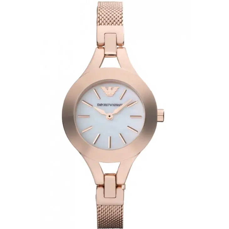 Emporio Armani Ladies' Rose Gold Tone Mesh Bracelet Watch AR7329