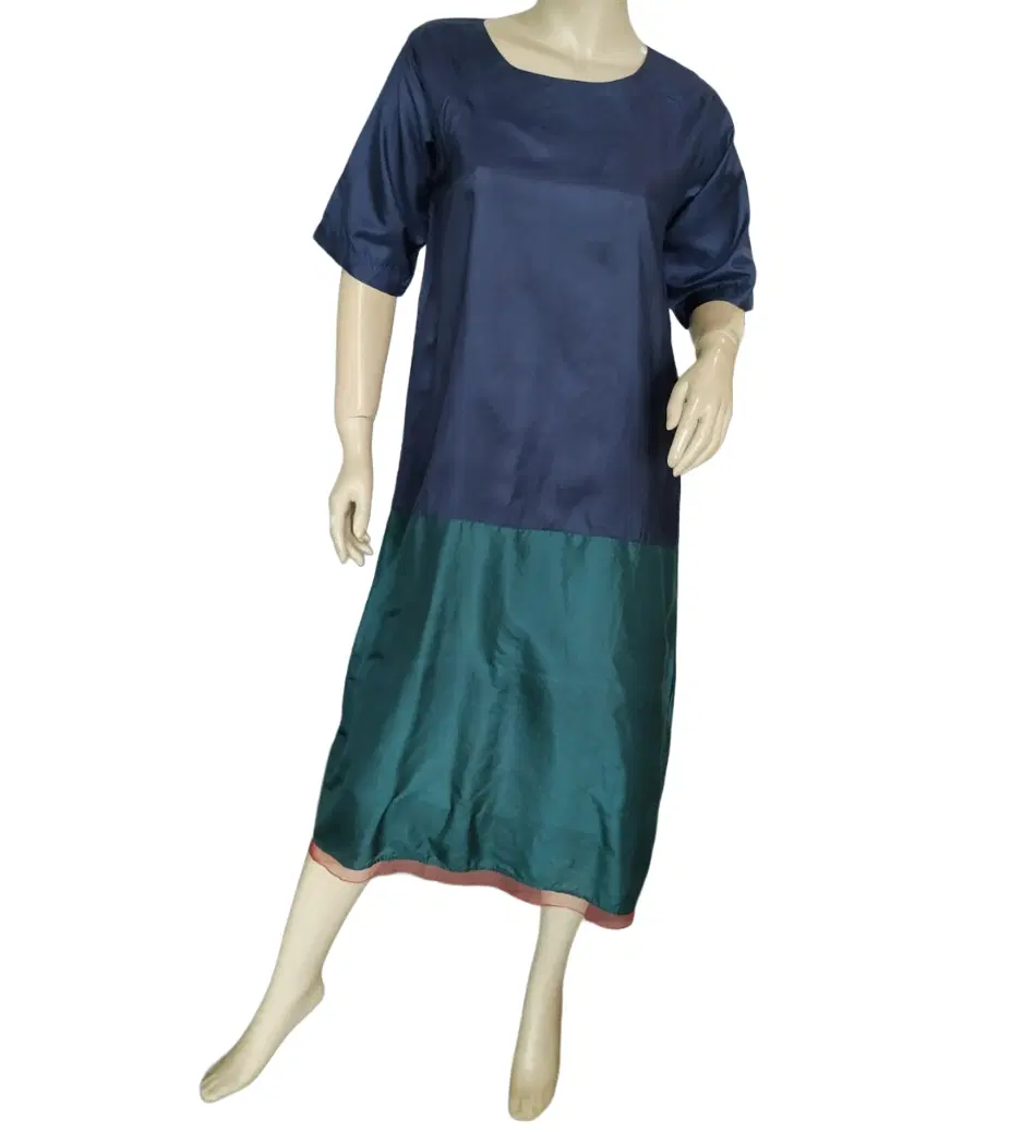 Eka Navy Blue & Teal Dress