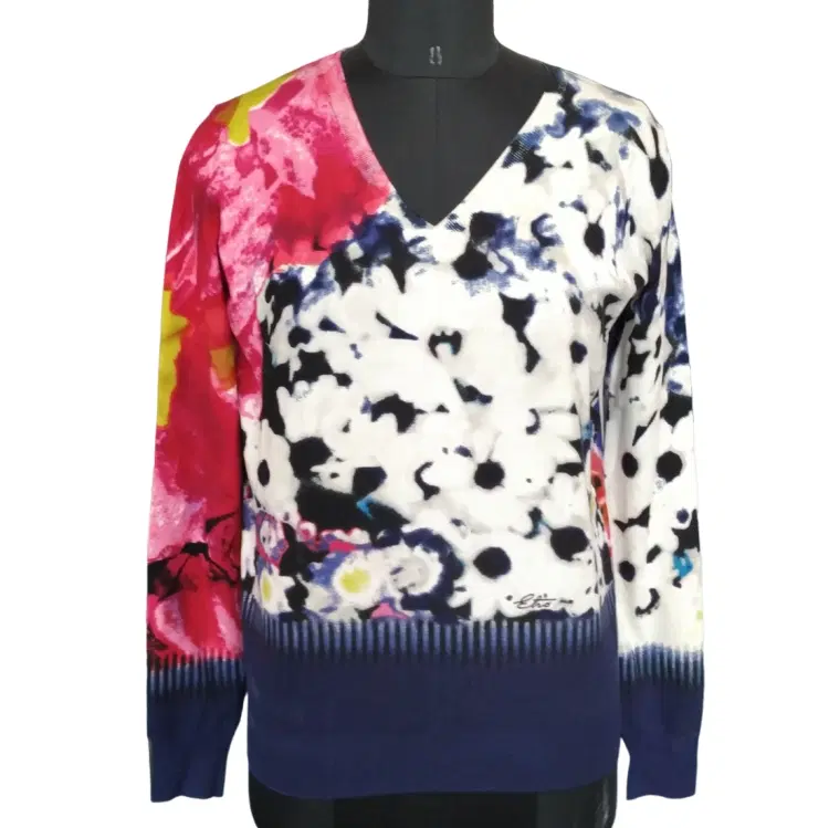 ETRO V-Neck Multicolor Sweater-Hover-Image