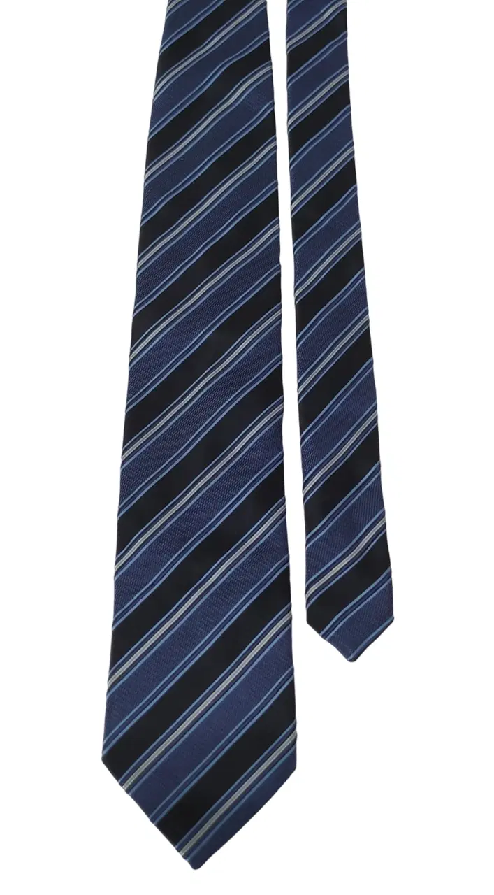 Zegna Ermenegildo Blue & Black Tie