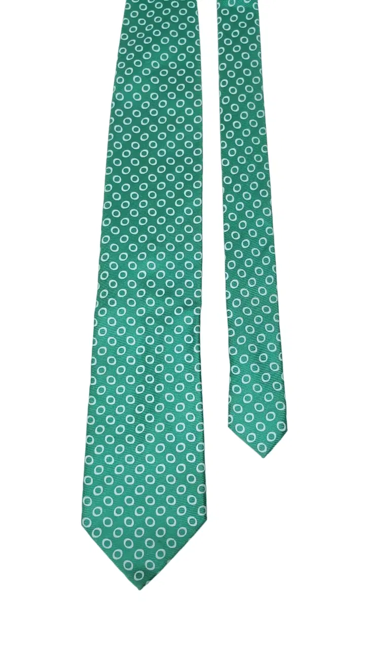 Ermenegildo Zegna Green Silk Tie