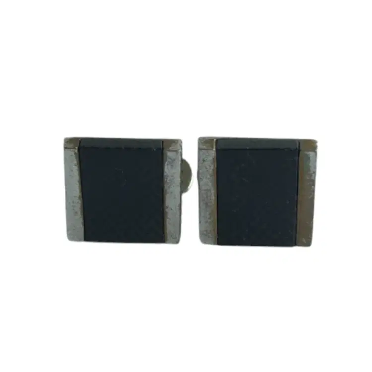 Ermenegildo Zegna Black Agate Cufflinks-Hover-Image