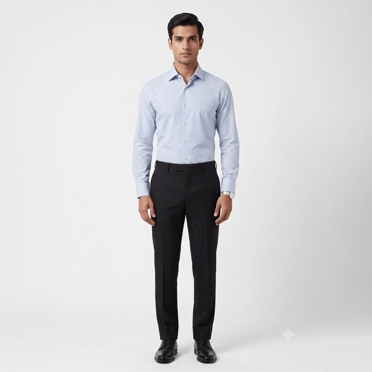 Size M - Ermenegildo Zegna White Striped Shirt-Hover-Image