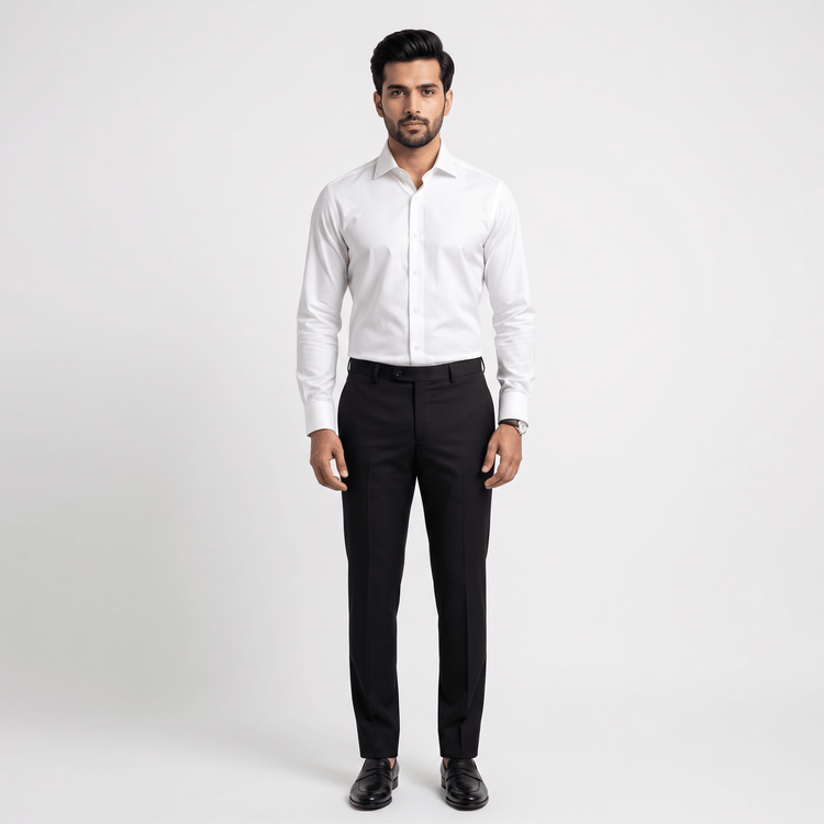 Size 42 - Ermenegildo Zegna White Full Sleeves Shirt-Hover-Image