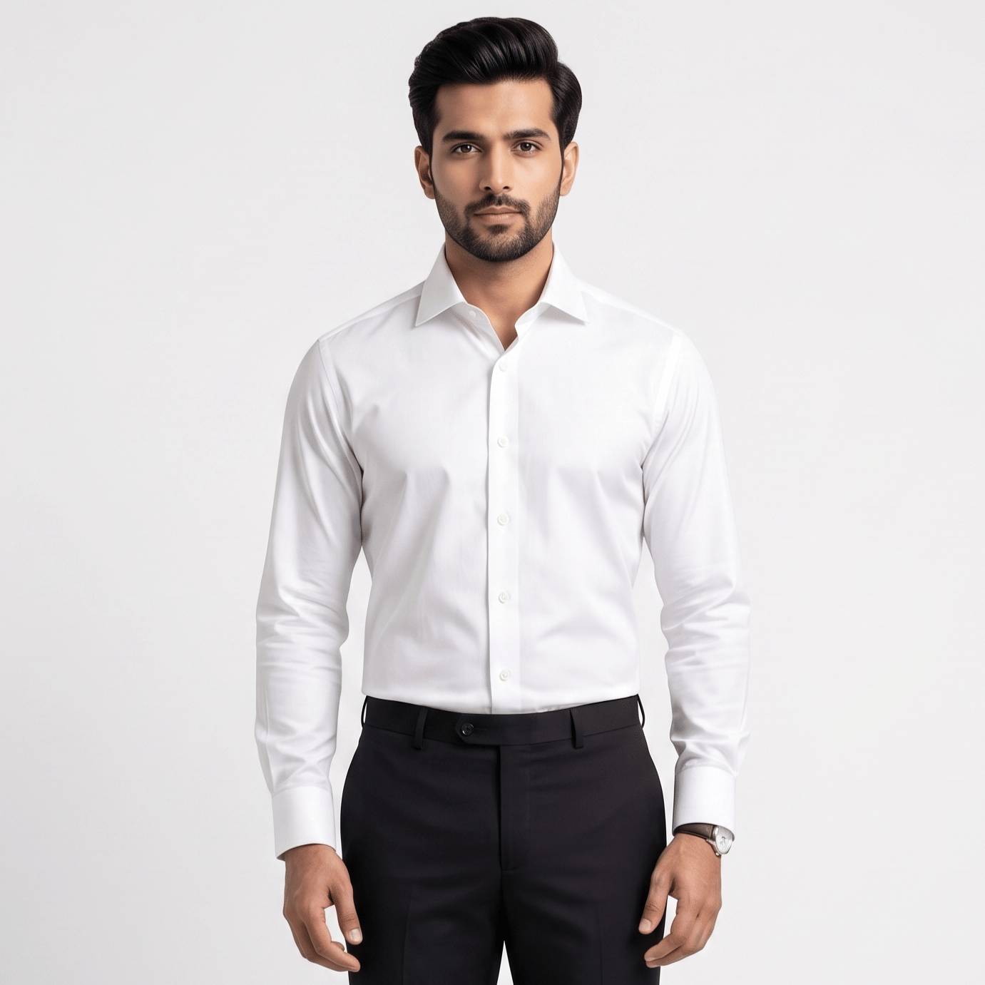 Size 42 - Ermenegildo Zegna White Full Sleeves Shirt