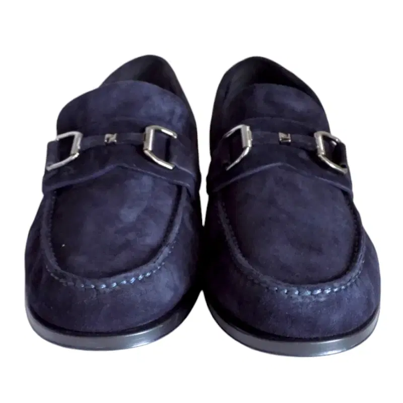 Ermenegildo Zegna Suede Bit Strap Navy Loafer