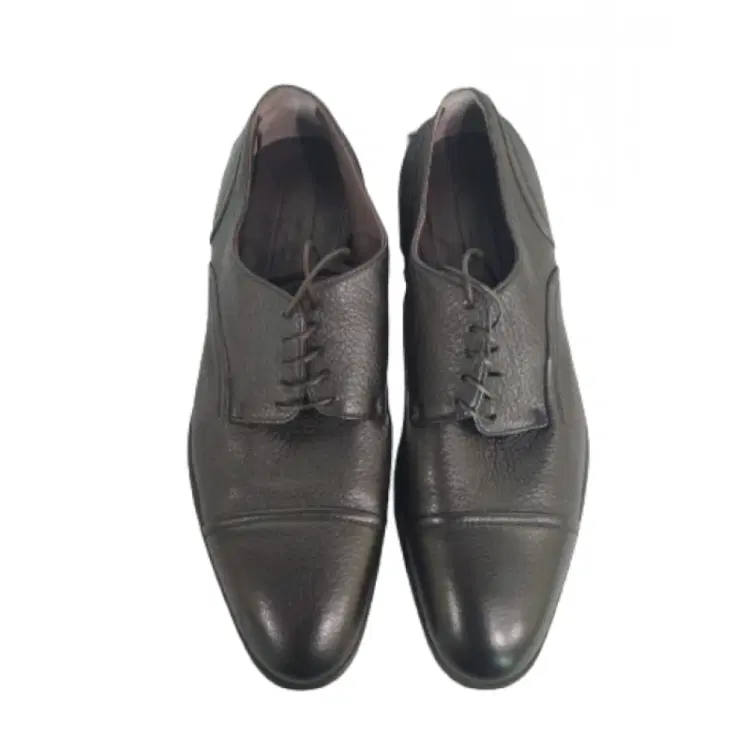 Ermenegildo Zegna Black Avenue Flex Leather Derby Shoe-Hover-Image