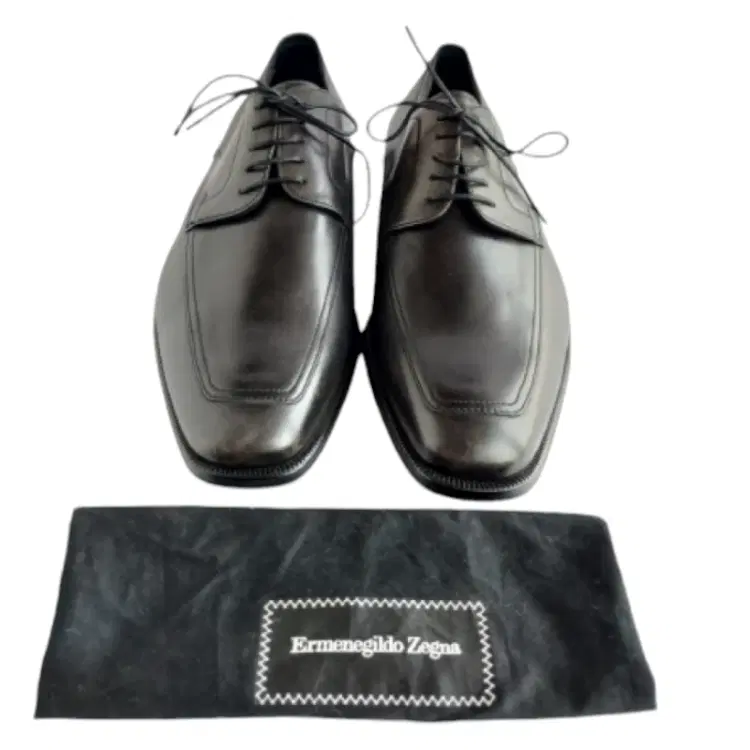 Ermenegildo Zegna Black Italian Leather Oxfords Shoes Size / 7.5 EE-Hover-Image