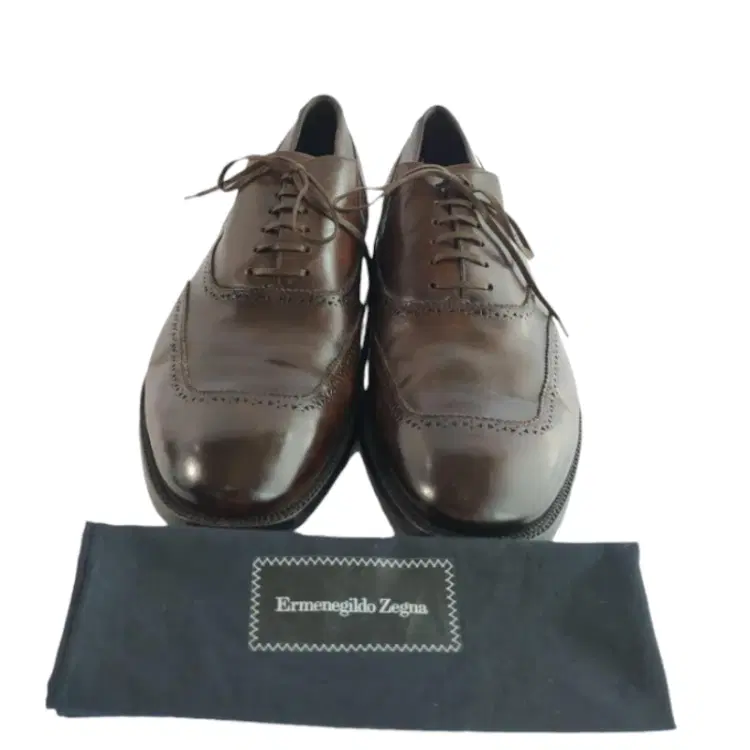 Ermenegildo Zegna Leather Wingtip Oxford Shoes Size / 8.5 US-Hover-Image