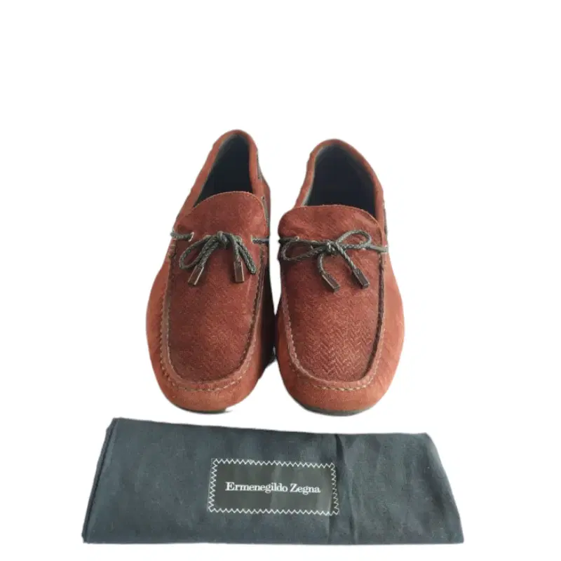 Ermenegildo Zegna Red Slip On Suede Loafers Size / 6.5 EEE