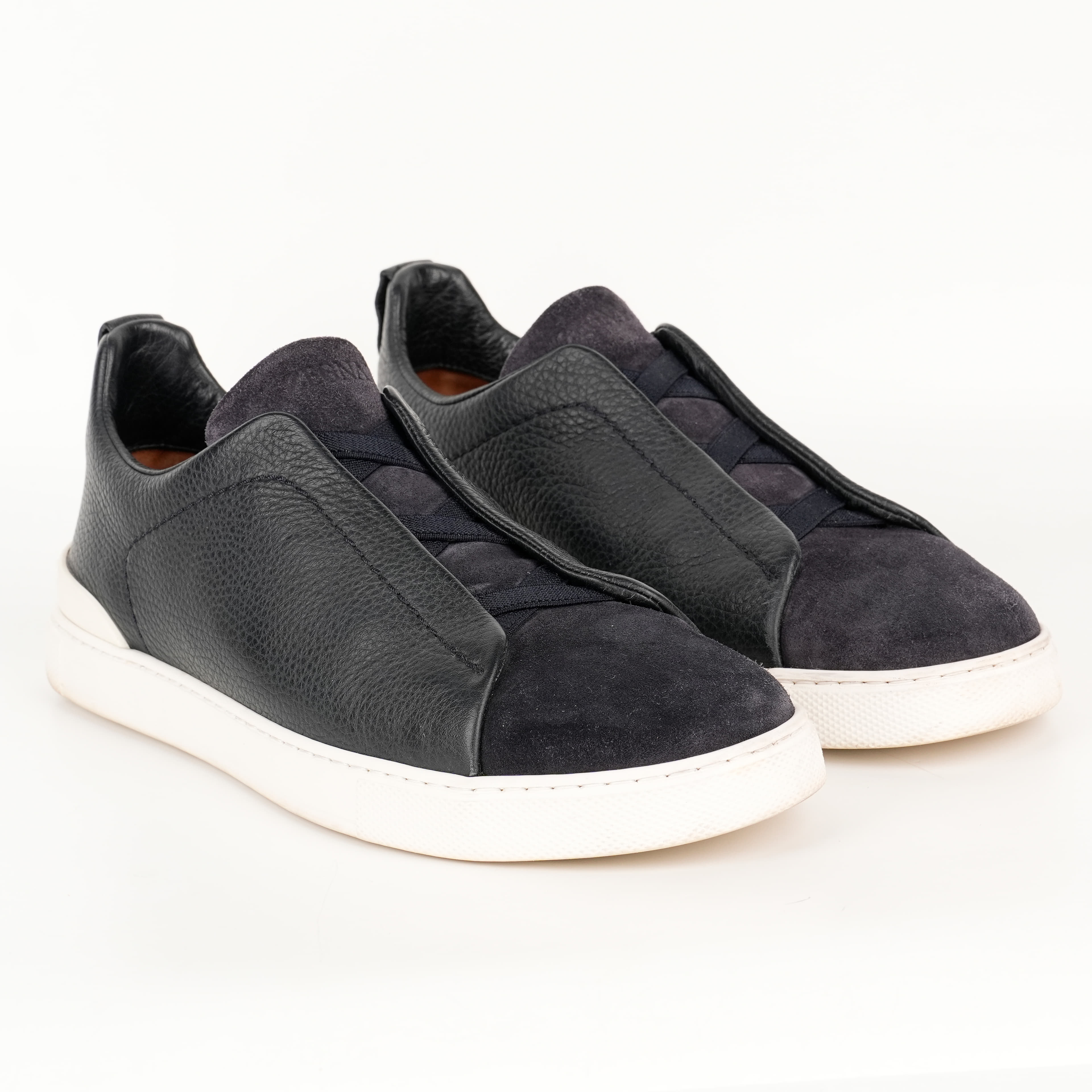 Size 8 - Zegna Pelletessuta Triple Stitch Low-Top Slip-On Sneakers