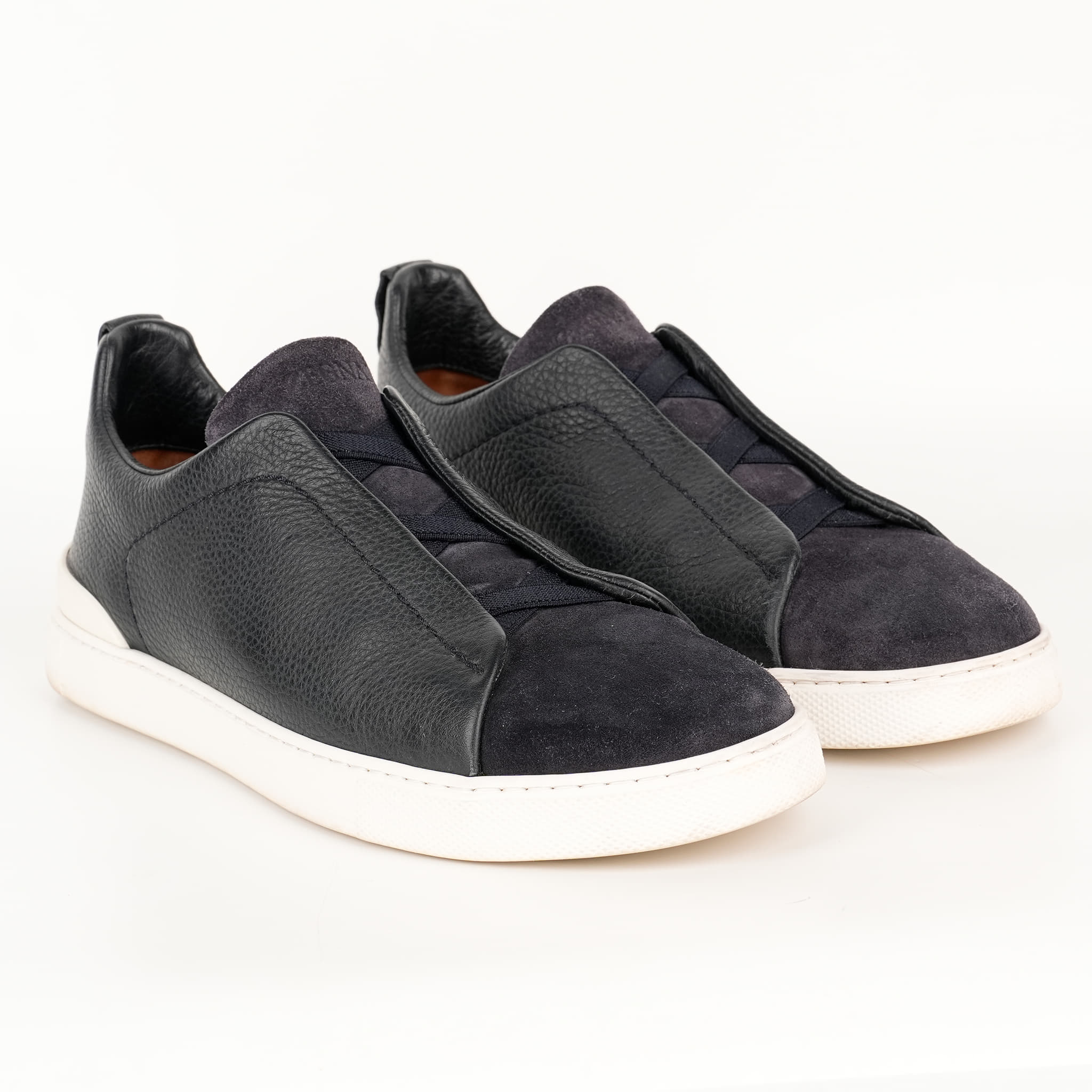 Size 8 - Zegna Pelletessuta Triple Stitch Low-Top Slip-On Sneakers