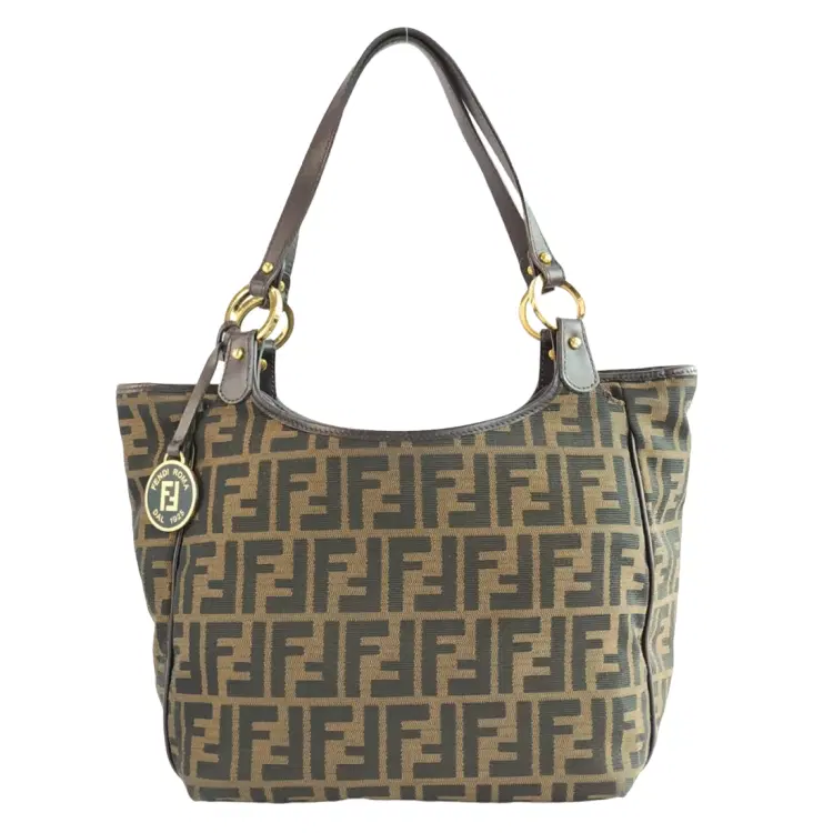Fendi Zucca Double-Compartment Shoulder Tote-Hover-Image