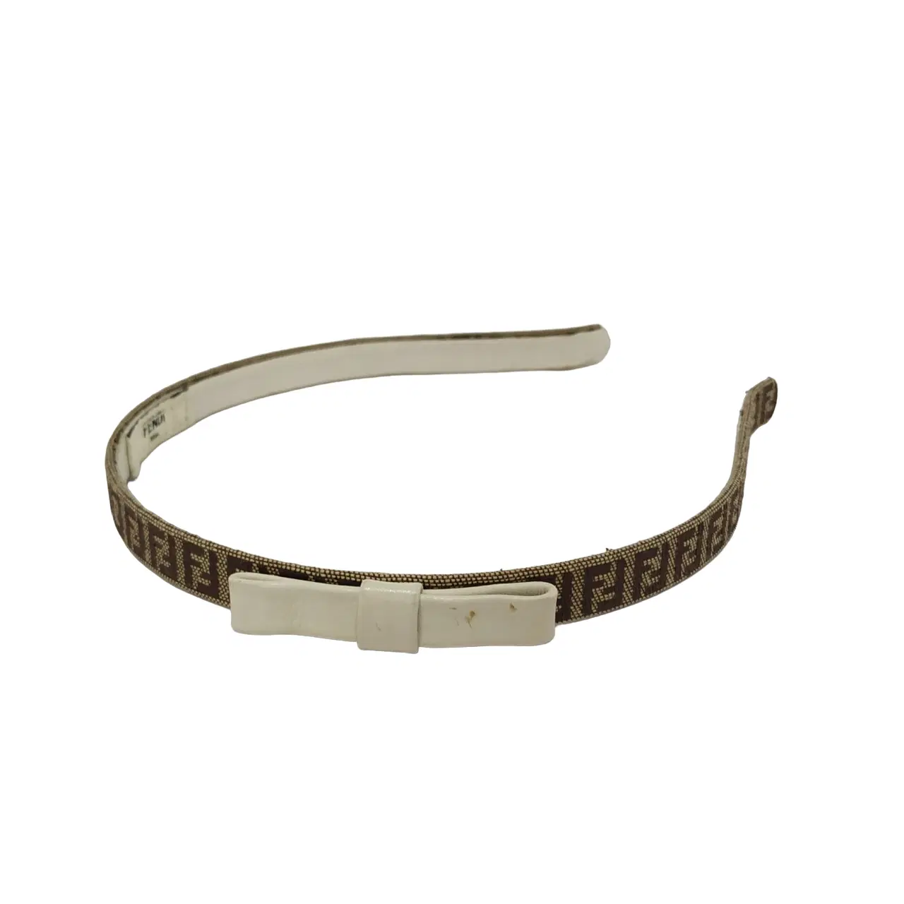 Fendi Girls FF Leather Bow Hairband
