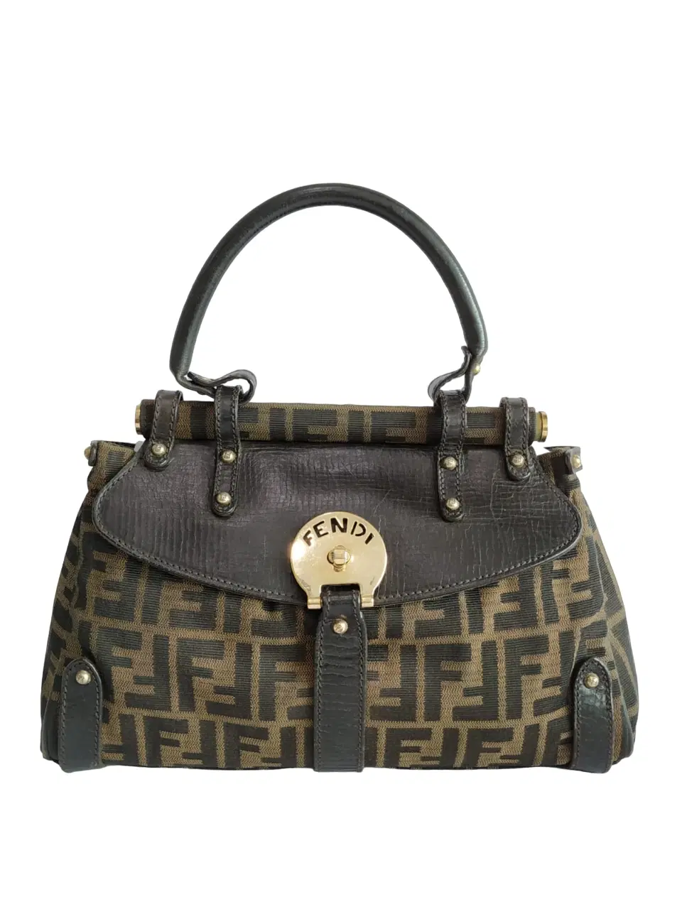 Fendi Tobacco Zucca Print Canvas Magic Bag