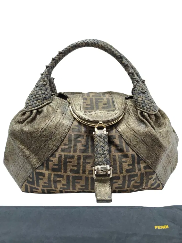 Fendi Tobacco Zucca Canvas And Leather Spy Bag-Hover-Image