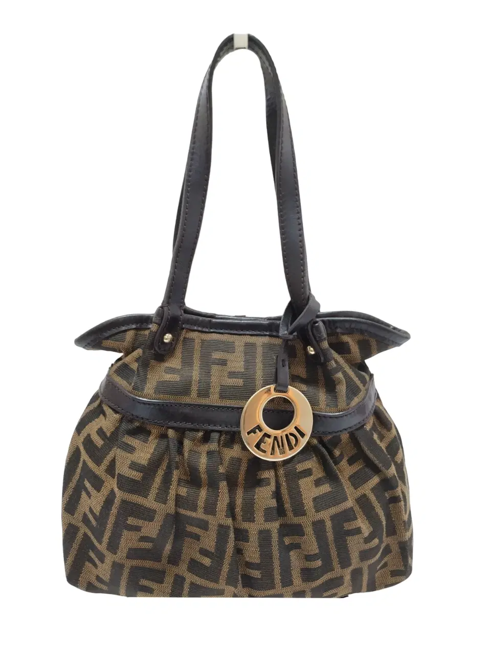 Fendi Zucca Tobacco Canvas Mini Mare Bag