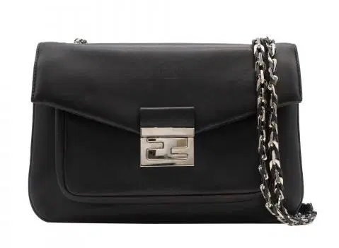 Fendi Be Baguette Black Leather Shoulder Bag-Hover-Image
