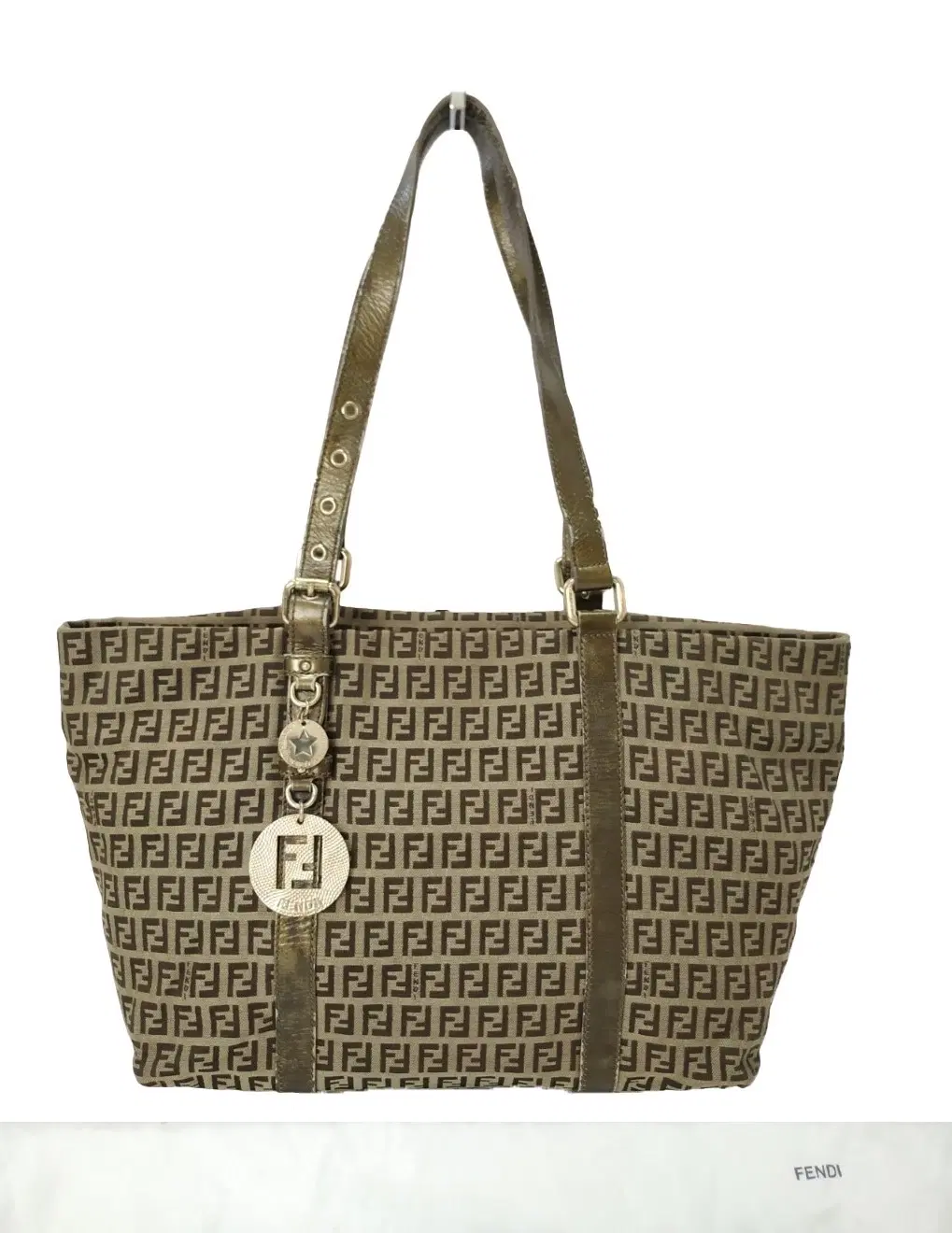 Fendi Zucchino Canvas Superstar Shopping Tote