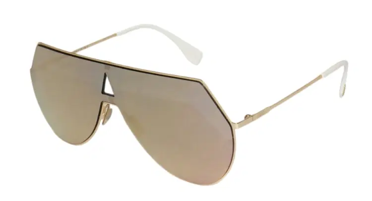 Fendi Eyeline Mitered Shield Sunglasses-Hover-Image