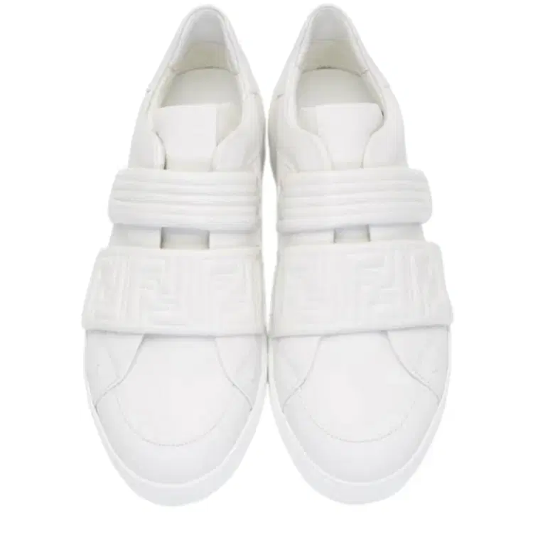 Fendi White Embossed Forever Fendi Sneakers-Hover-Image
