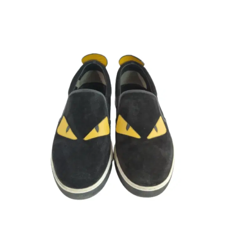 Fendi Black Monster Eyes Suede Sneakers-Hover-Image