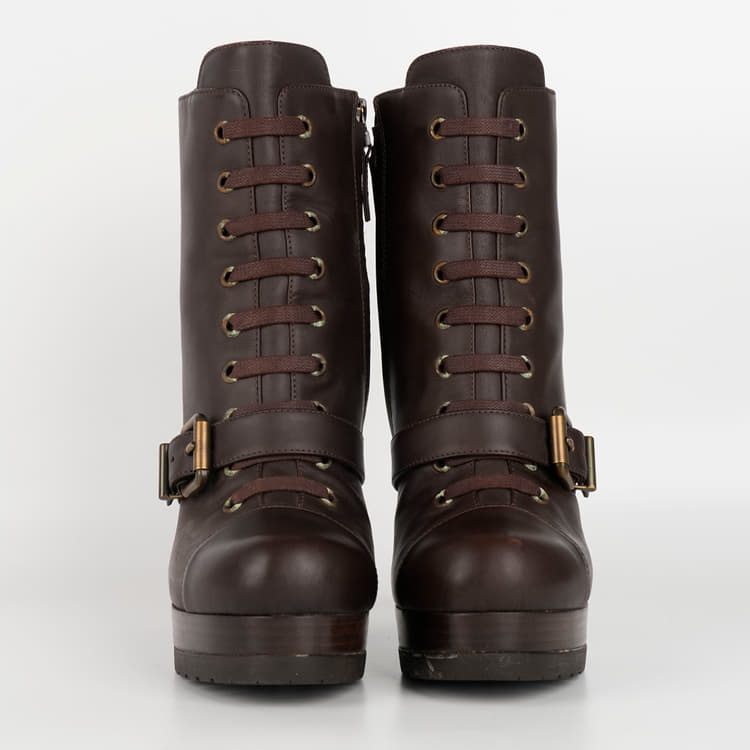 Size 39 - Fendi Brown Leather boots-Hover-Image