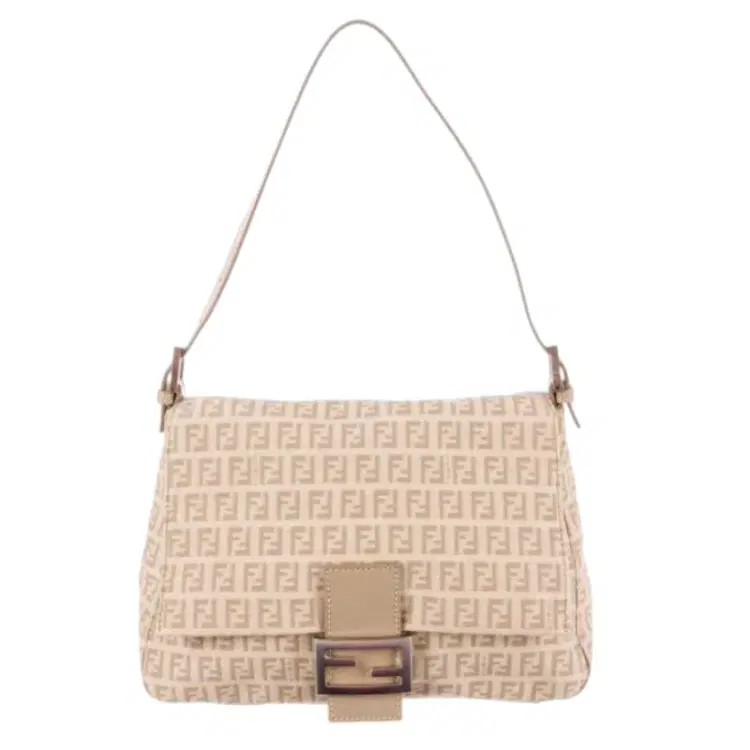 Fendi Mamma Zucca White Shoulder Bag-Hover-Image