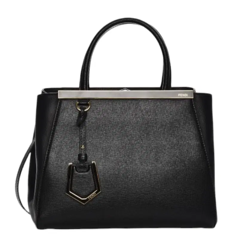 Fendi Petite 2jours Vitello Dolce Black Satchel