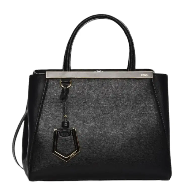 Fendi Petite 2jours Vitello Dolce Black Satchel-Hover-Image