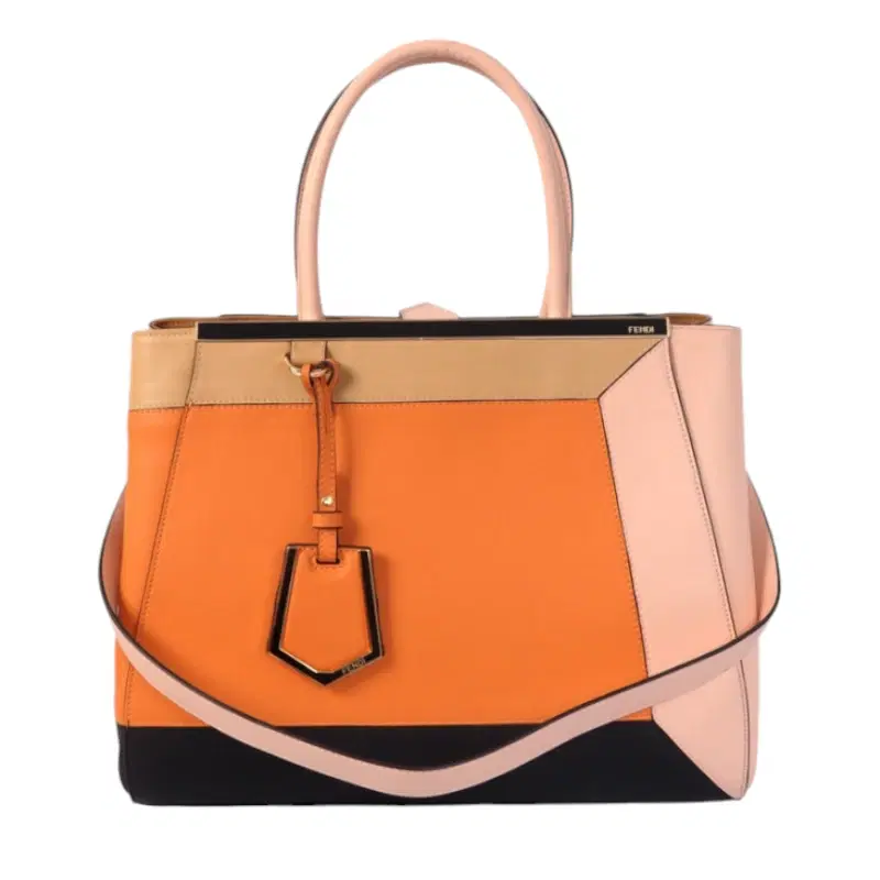 Fendi Multicolor Saffiano Leather Sac 2jours Elite Tote