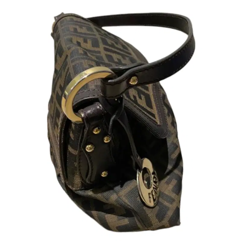 Fendi Tobacco Canvas Zucca Borsa Chef Bag