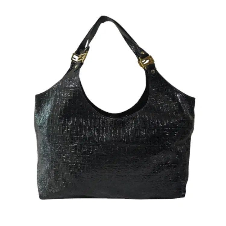 Fendi FF Embossed Patent Shopper Bag-Hover-Image