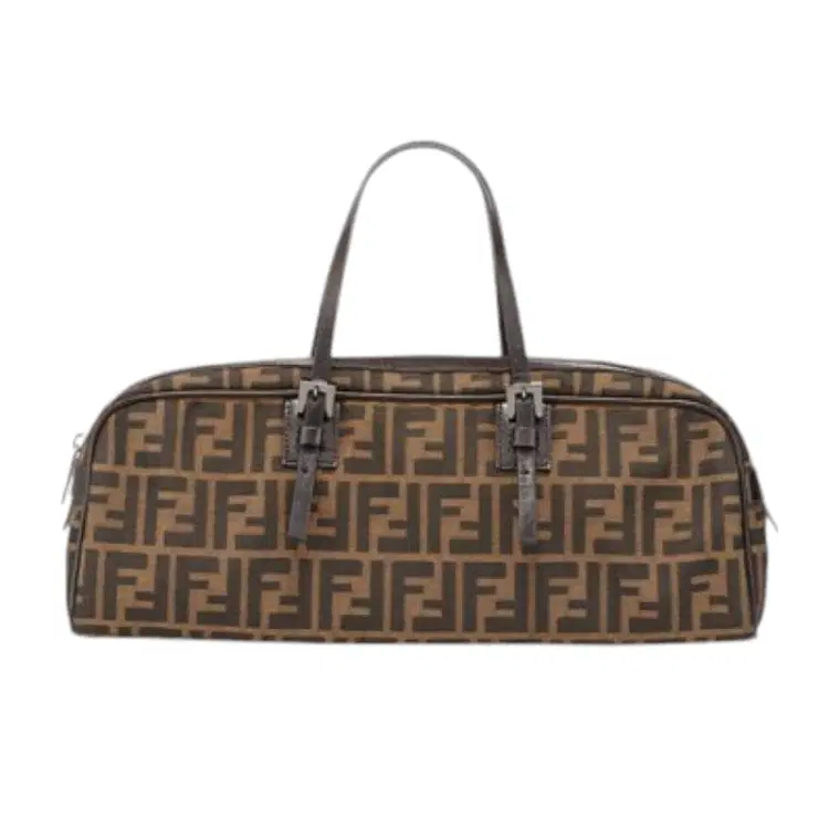 Fendi Brown Zucca Canvas Horizontal Shoulder Bag-Hover-Image