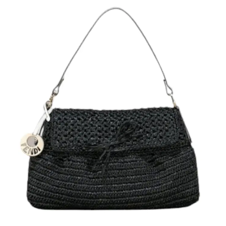 Fendi Raffia Straw Chef Bag-Hover-Image