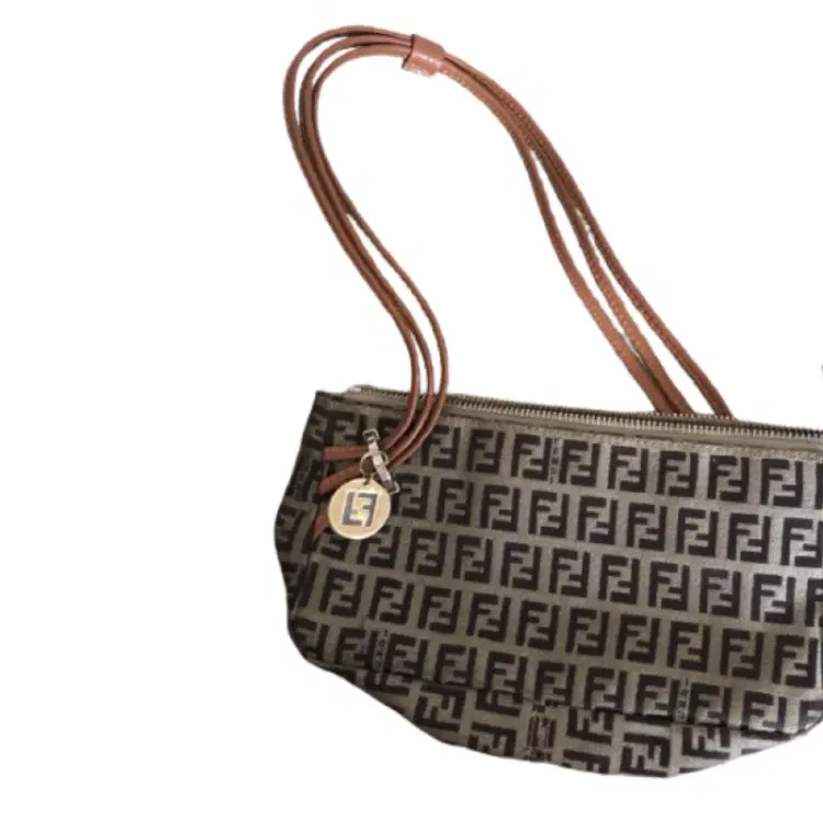 Fendi Zucchino Canvas And Leather Baguette-Hover-Image