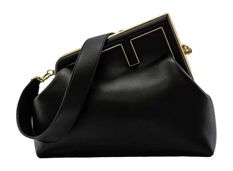 Fendi First Medium Black Leather Bag