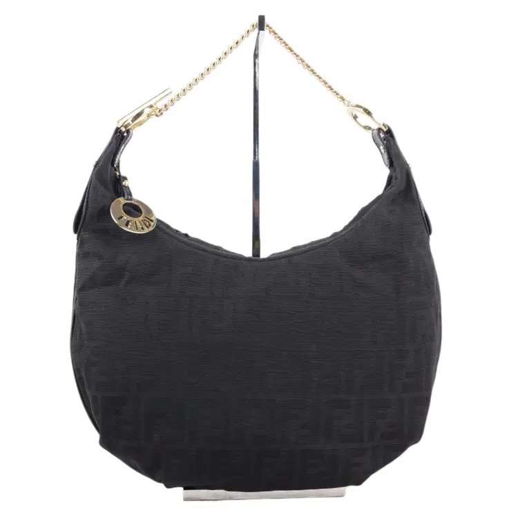 Fendi Tobacco Zucca Canvas Chef Chain Hobo-Hover-Image