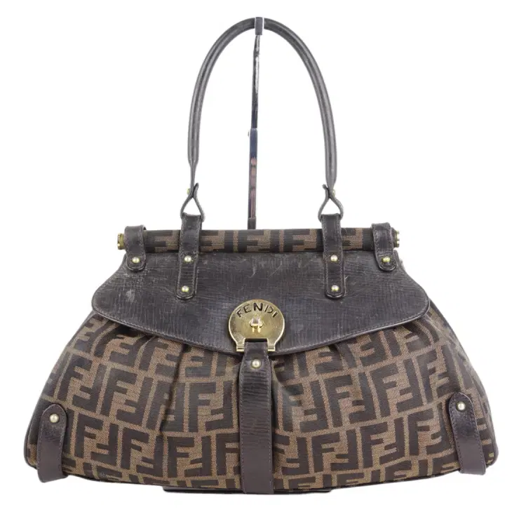 Fendi Tobacco Zucca Canvas Magic Shoulder Bag-Hover-Image