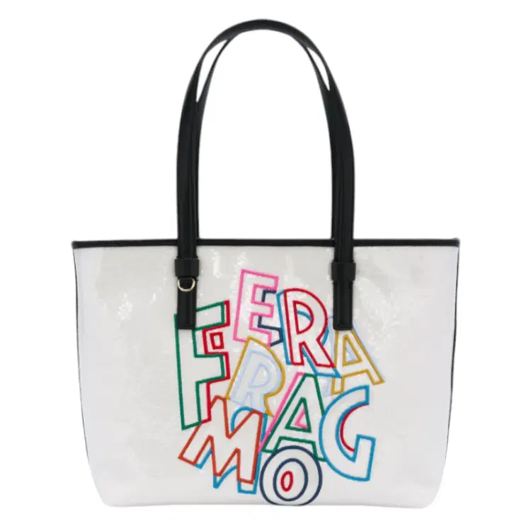 Salvatore Ferragamo Logo Embroidered Sequin Tote-Hover-Image