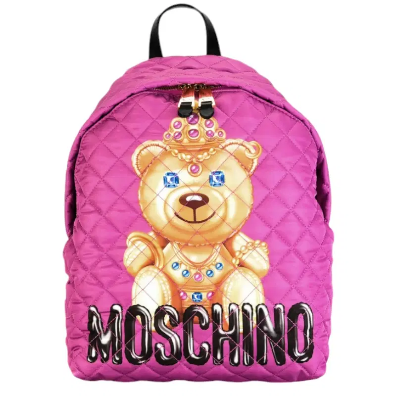 Moschino Pink Crowned Bear Backpack