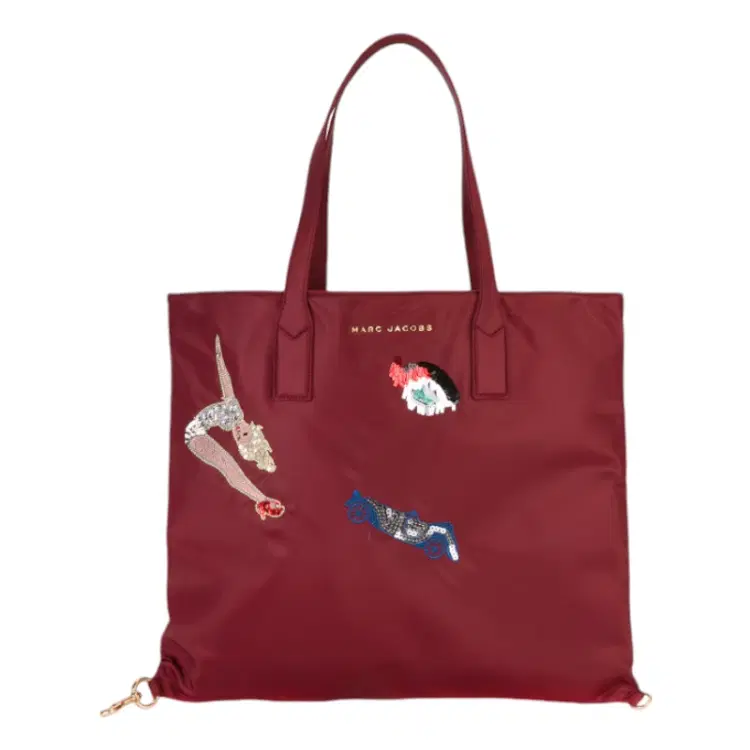 Marc Jacobs Dark Cherry Red Vintage Collage Wingman Tote-Hover-Image