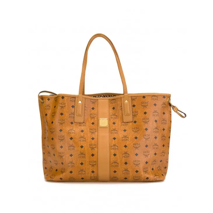 MCM Brown Cotton Canvas Bag