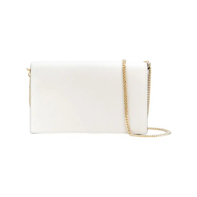 Diane Von Furstenberg White Leather Soiree Shoulder Bag-Hover-Image