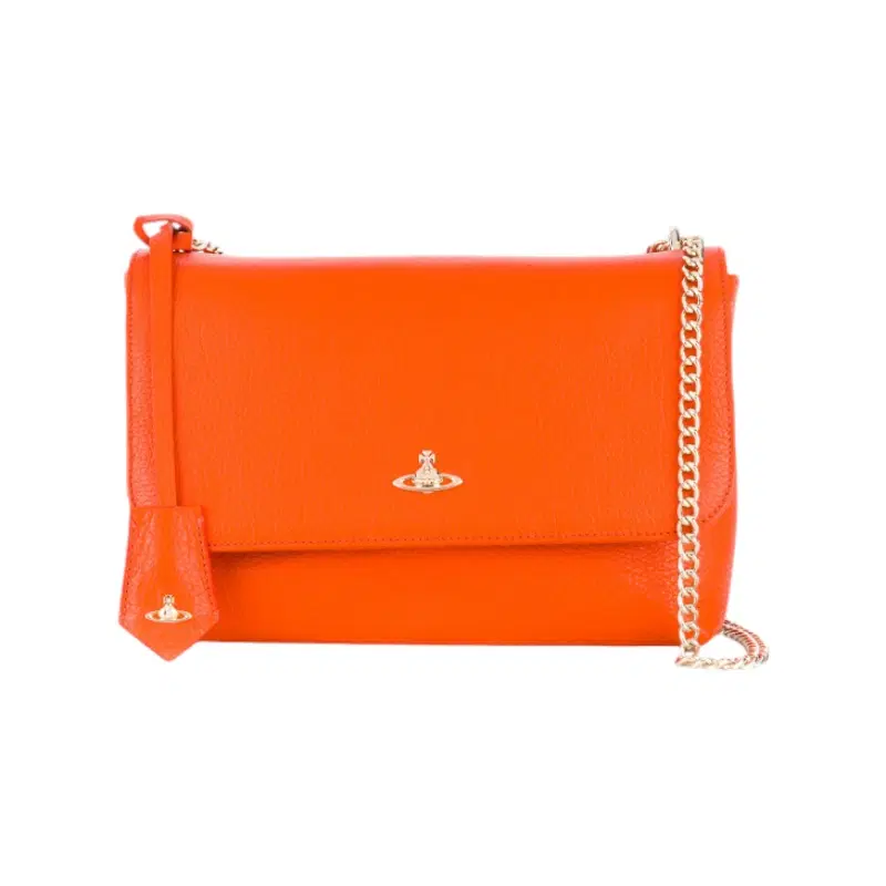 Vivienne Westwood Orange Plaque Shoulder Bag