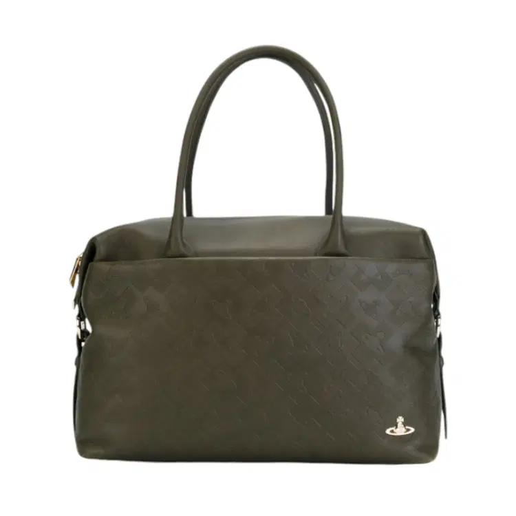Vivienne Westwood Green Leather Large Harrow Tote-Hover-Image